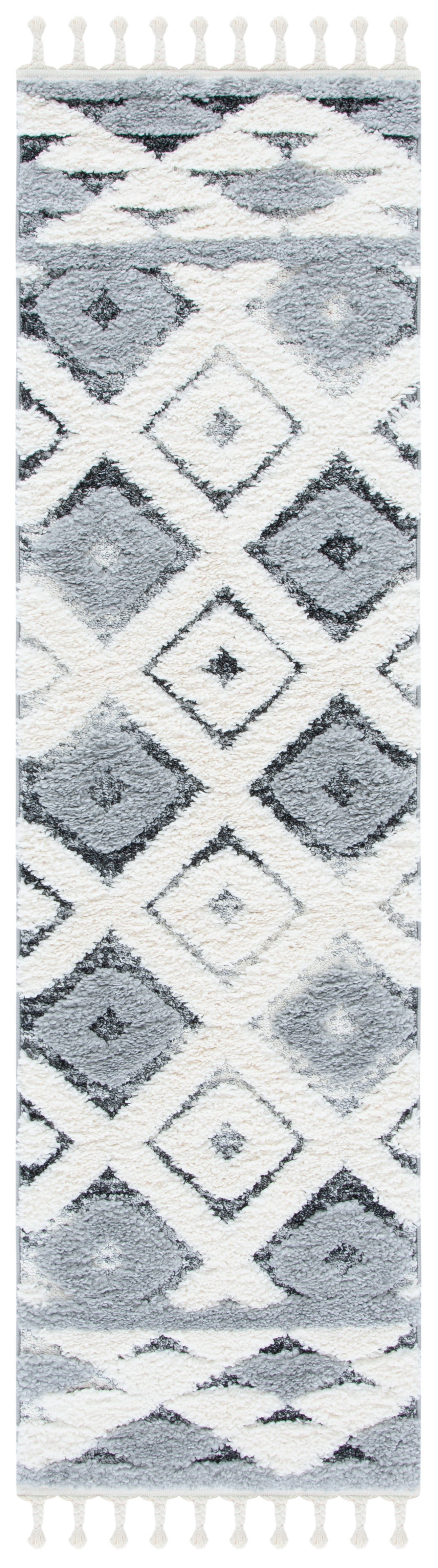 Safavieh Moroccan Tassel Shag Mts661F Grey/Ivory Rugs.