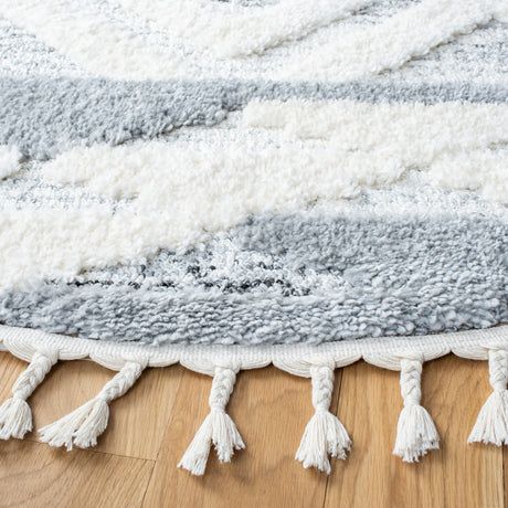 Safavieh Moroccan Tassel Shag Mts661F Grey/Ivory Rugs.