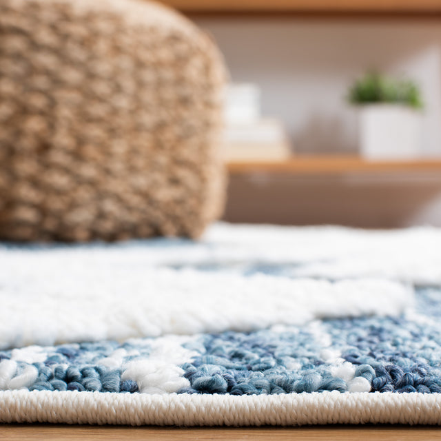 Safavieh Moroccan Tassel Shag Mts664M Blue/Ivory Rug.