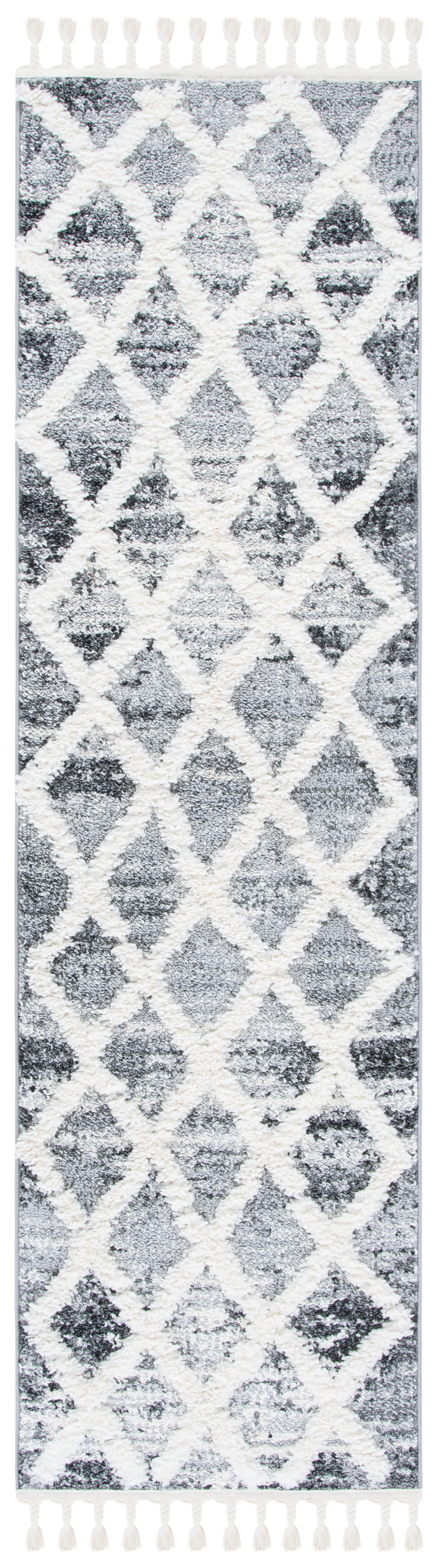 Safavieh Moroccan Tassel Shag Mts674F Grey/Ivory Rugs.