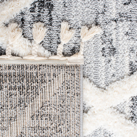 Safavieh Moroccan Tassel Shag Mts674F Grey/Ivory Rugs.