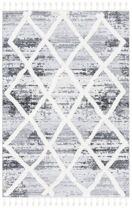 Safavieh Moroccan Tassel Shag Mts674F Grey/Ivory Rugs.