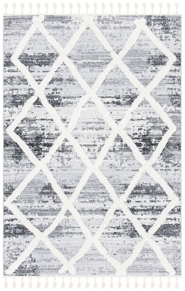 Safavieh Moroccan Tassel Shag Mts674F Grey/Ivory Rugs.