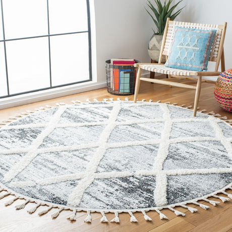 Safavieh Moroccan Tassel Shag Mts674F Grey/Ivory Rugs.