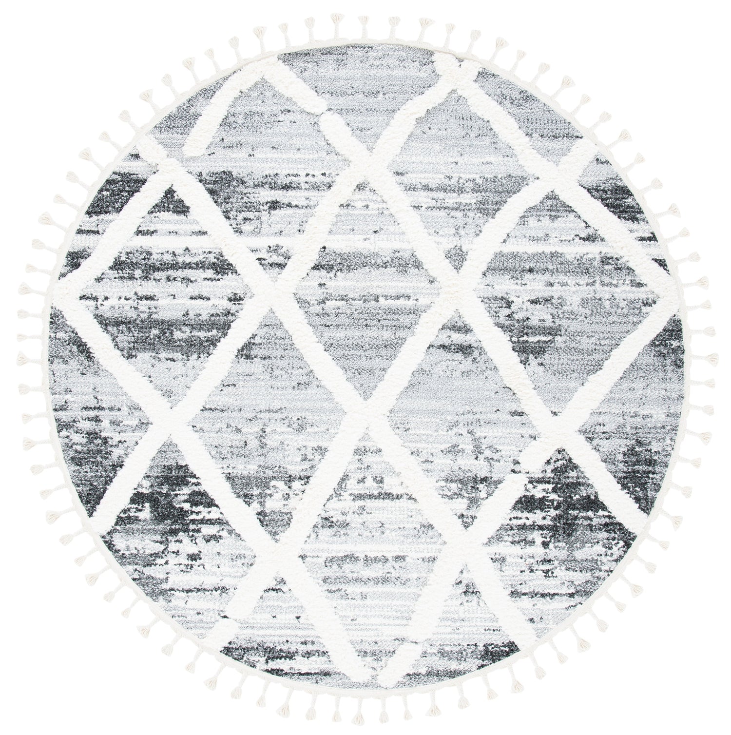 Safavieh Moroccan Tassel Shag Mts674F Grey/Ivory Rugs.