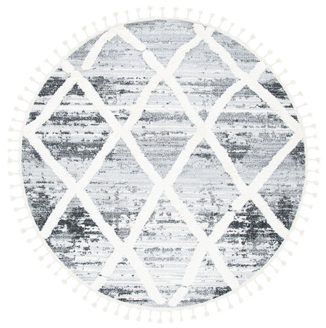 Safavieh Moroccan Tassel Shag Mts674F Grey/Ivory Rugs.