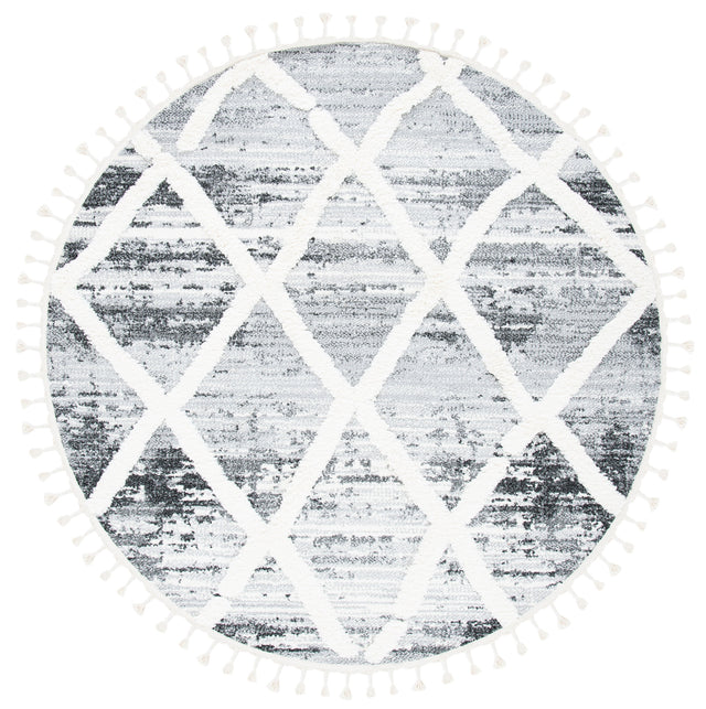 Safavieh Moroccan Tassel Shag Mts674F Grey/Ivory Rugs.