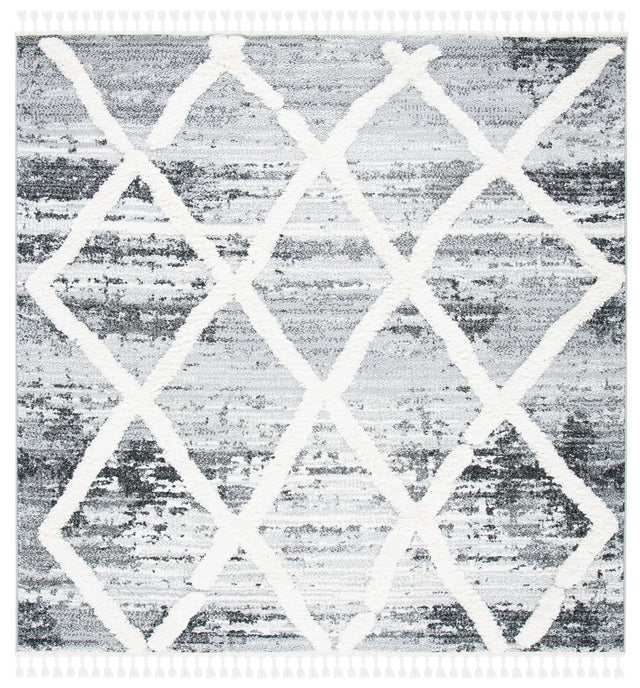 Safavieh Moroccan Tassel Shag Mts674F Grey/Ivory Rugs.