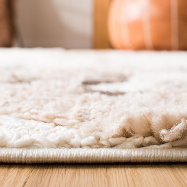 Safavieh Moroccan Tassel Shag Mts688A Ivory/Brown Rug.