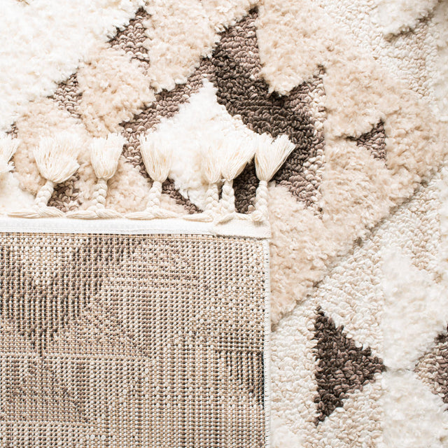 Safavieh Moroccan Tassel Shag Mts688A Ivory/Brown Rug.