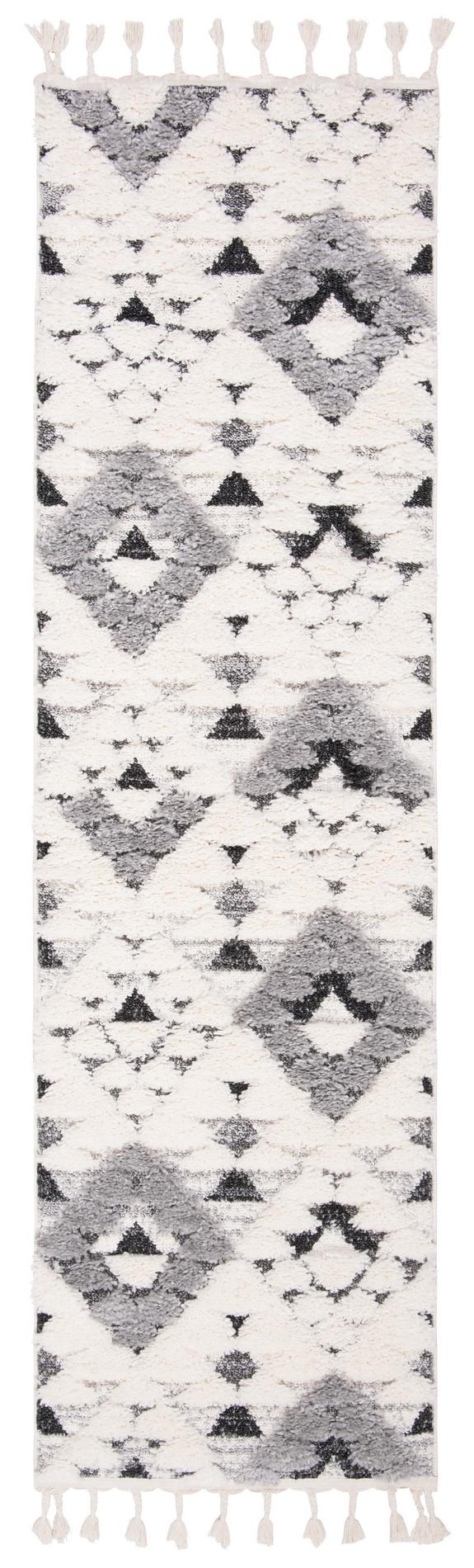 Safavieh Moroccan Tassel Shag Mts688F Ivory/Grey Rug.