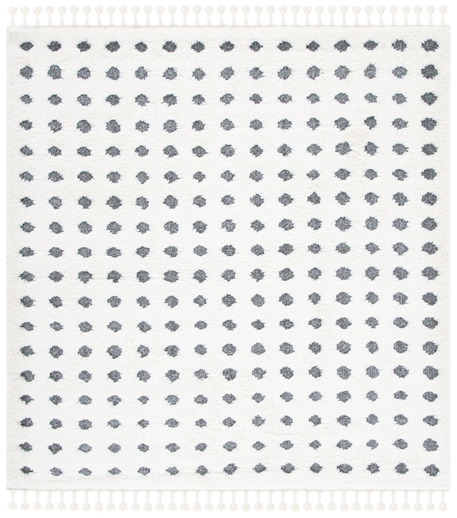 Safavieh Moroccan Tassel Shag Mts690A Ivory/Grey Rugs.