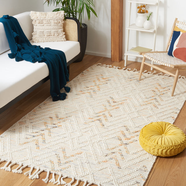 Safavieh Natura Nat179P Ivory/Orange Rug.