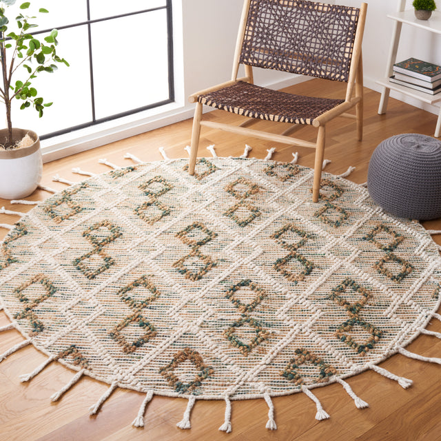 Safavieh Natura Nat180Y Ivory/Emerald Rug.