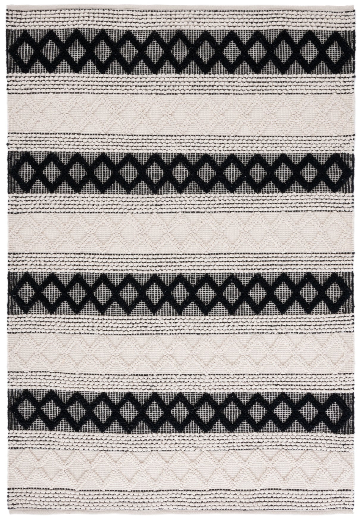 Safavieh Natura Nat334A Ivory/Black Rug.