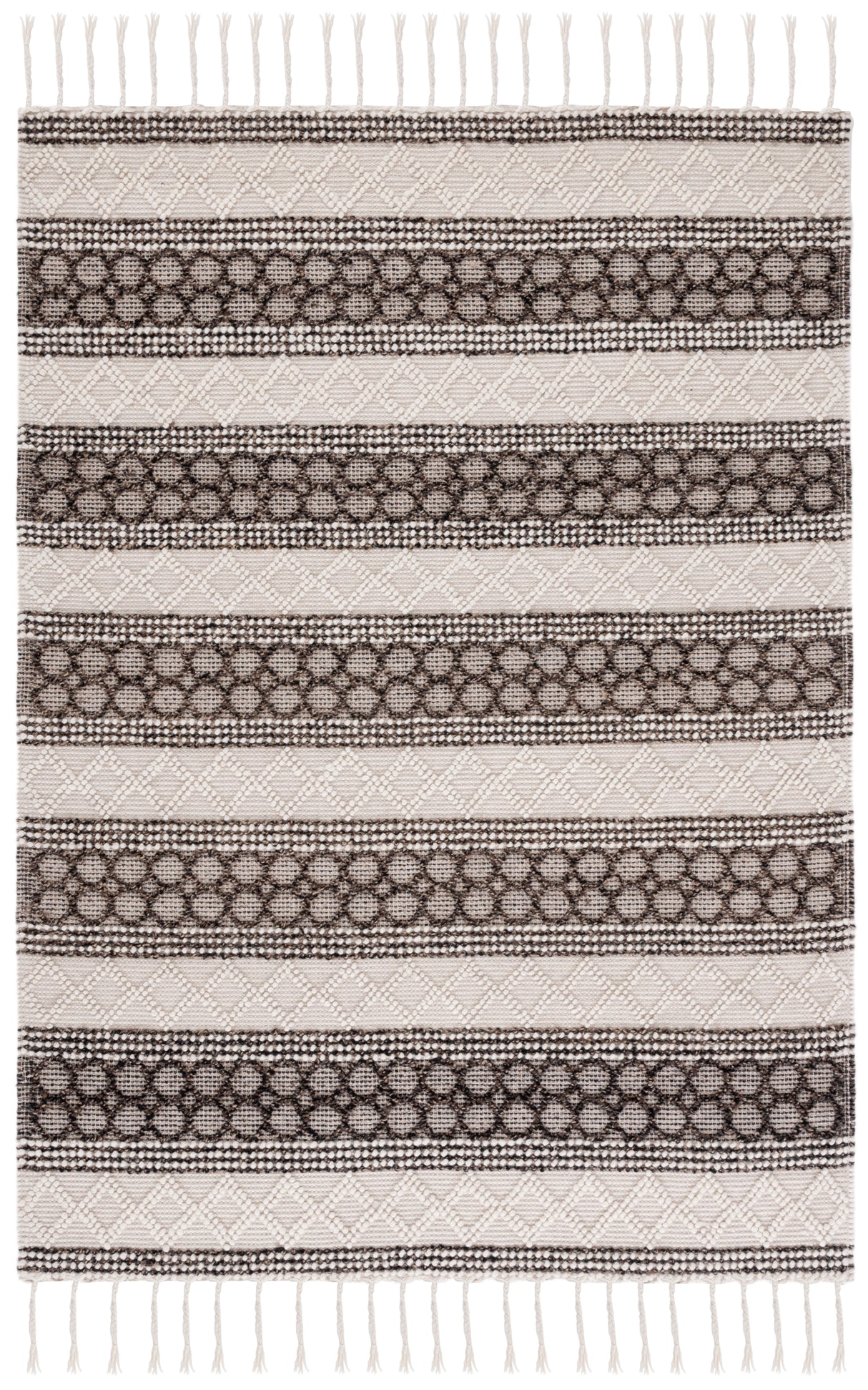 Safavieh Natura Nat340A Ivory/Black Rug.