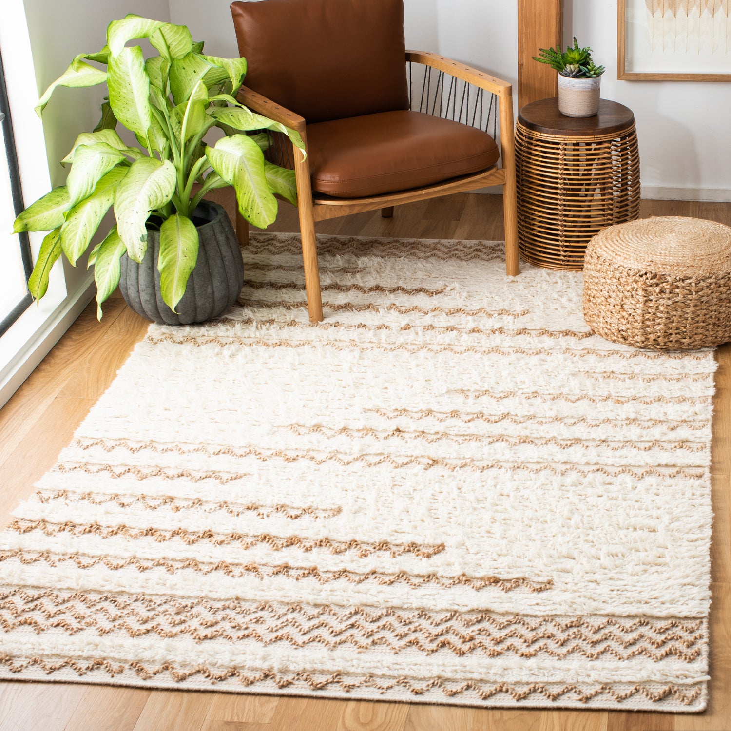 Safavieh Natura Nat720A Ivory/Brown Rugs.