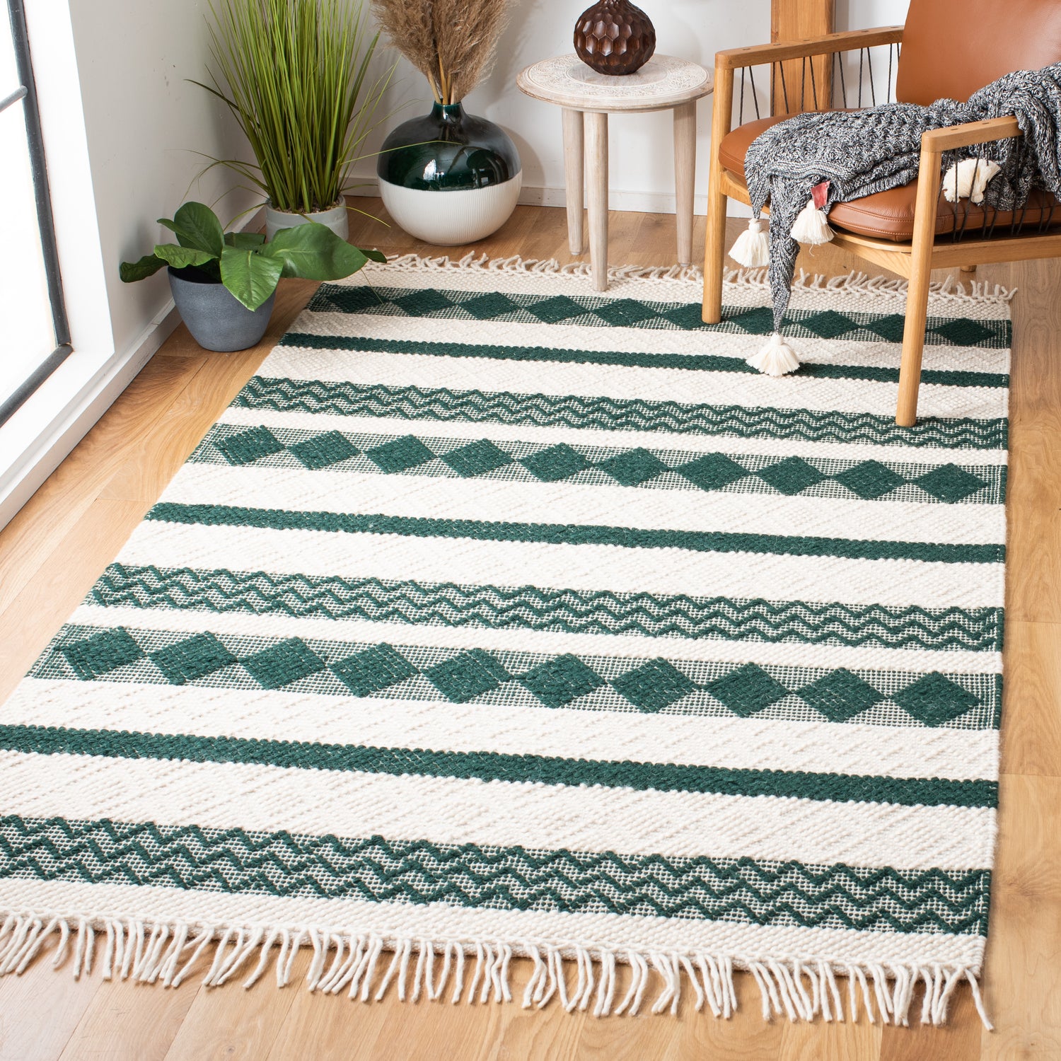 Safavieh Natura Nat851Y Ivory/Green Rugs.