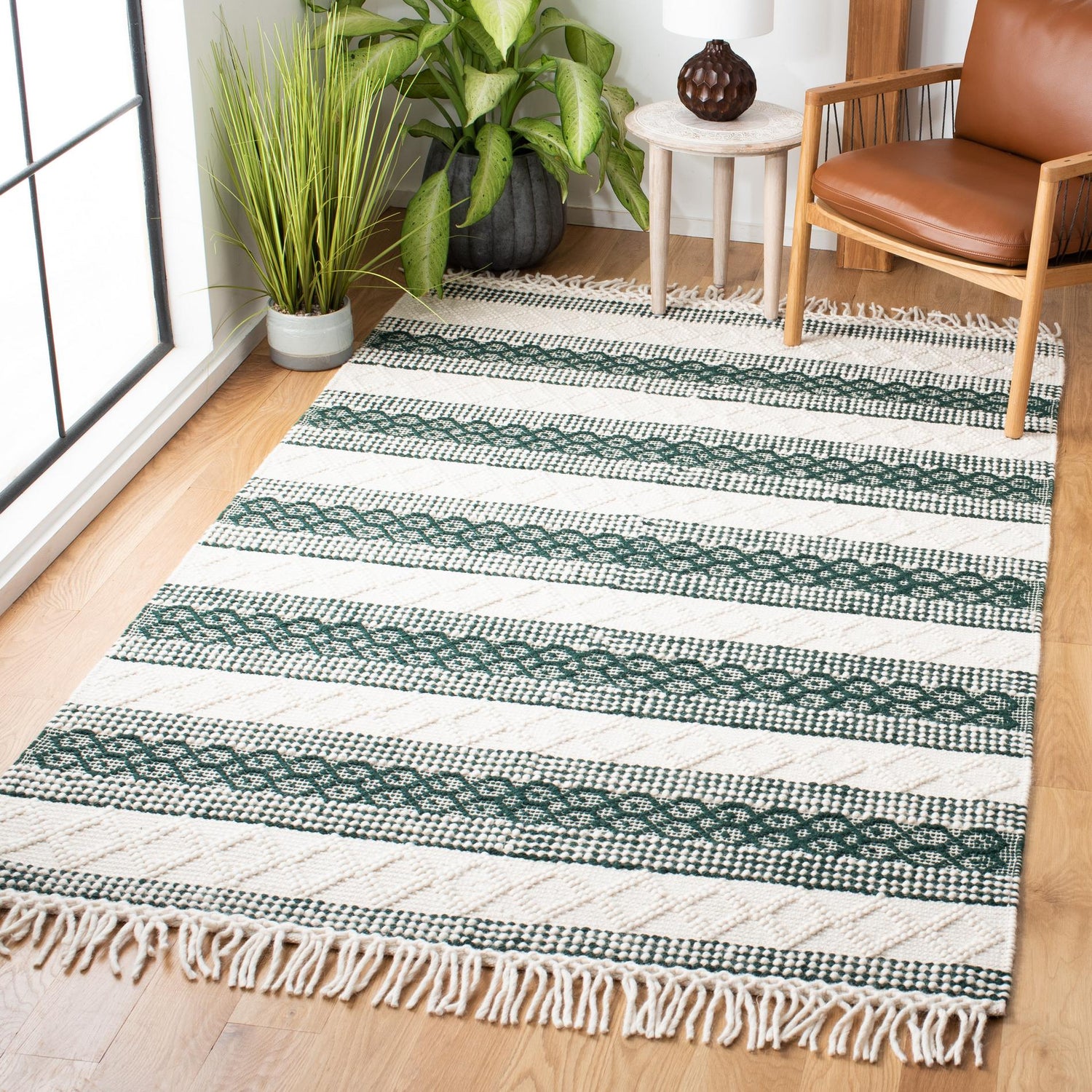 Safavieh Natura Nat859Y Ivory/Green Rugs.