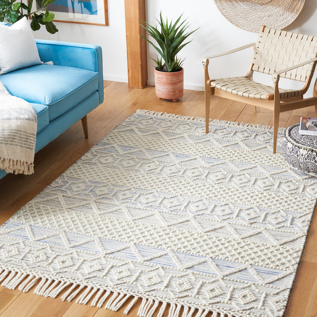 Safavieh Natura Nat875L Ivory/Light Blue Rug.