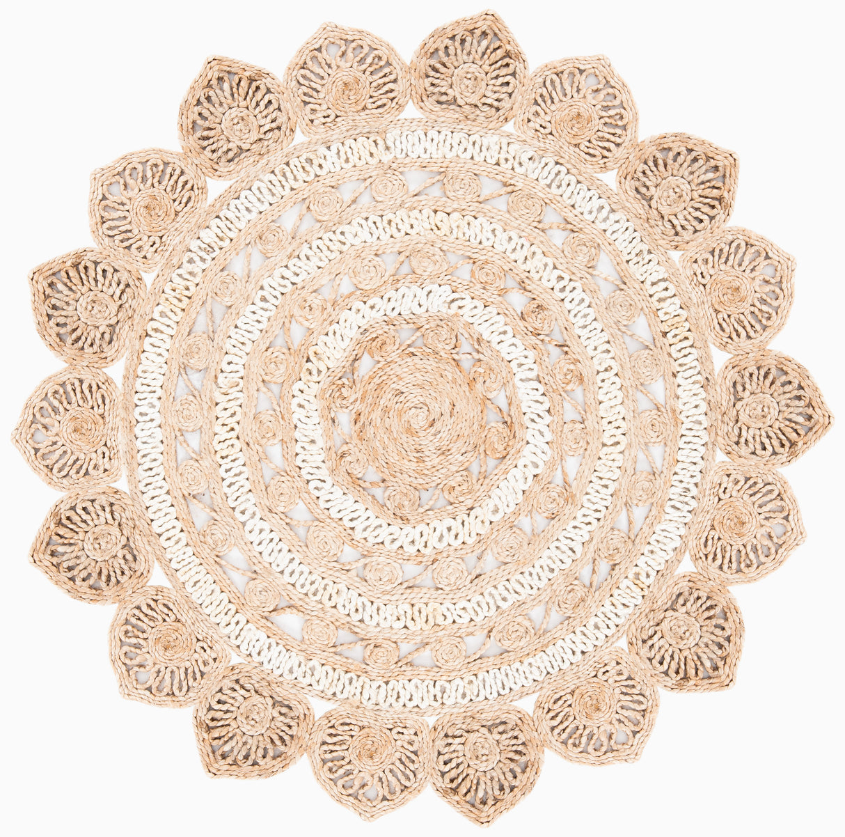 Safavieh Natural Fiber Nf160B Ivory/Natural Rugs.