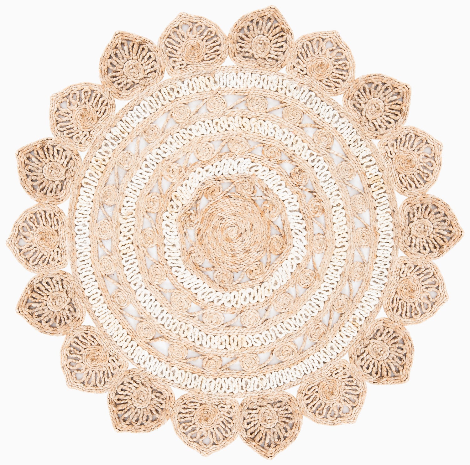 Safavieh Natural Fiber Nf160B Ivory/Natural Rugs.