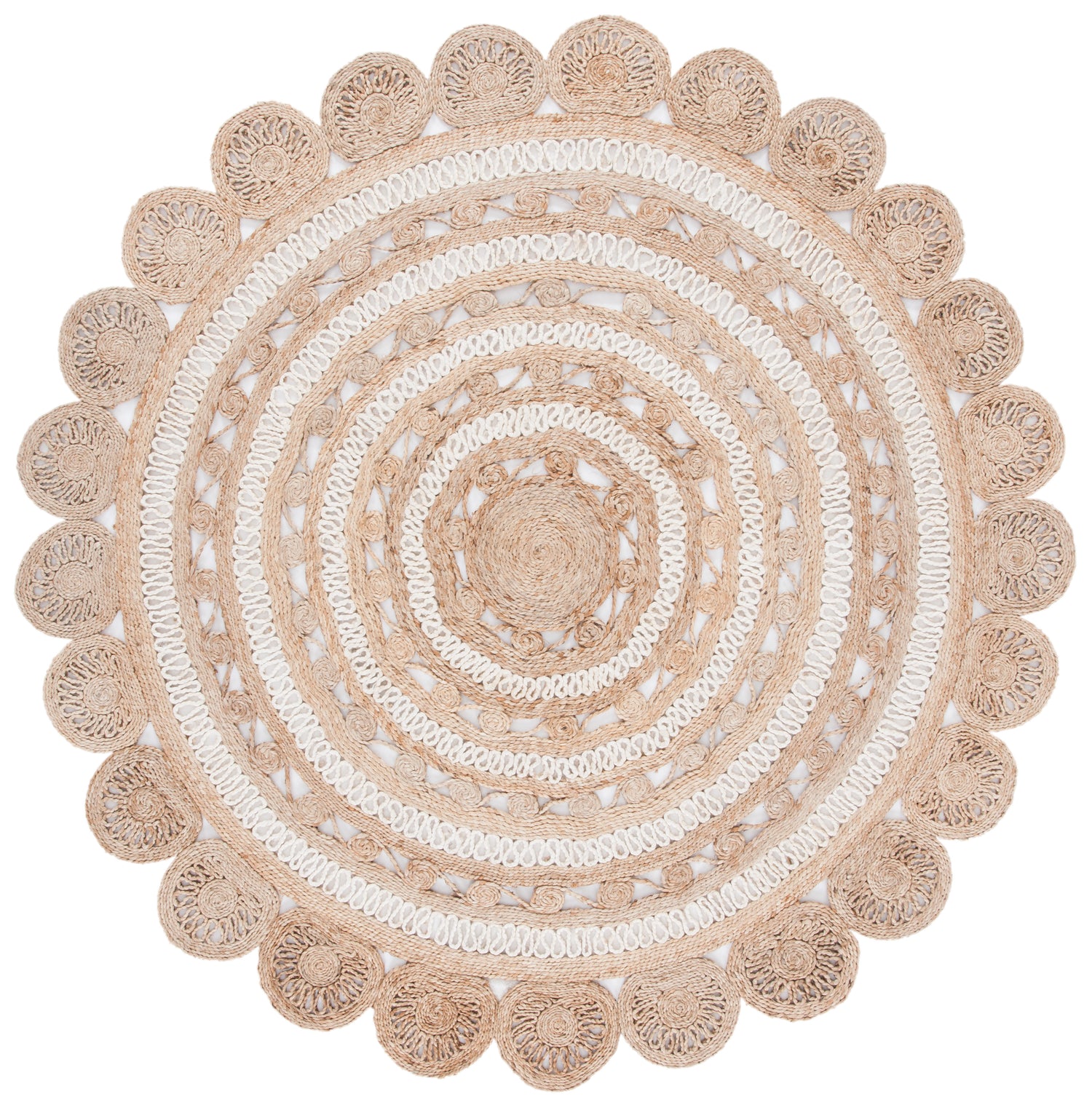 Safavieh Natural Fiber Nf160B Ivory/Natural Rugs.