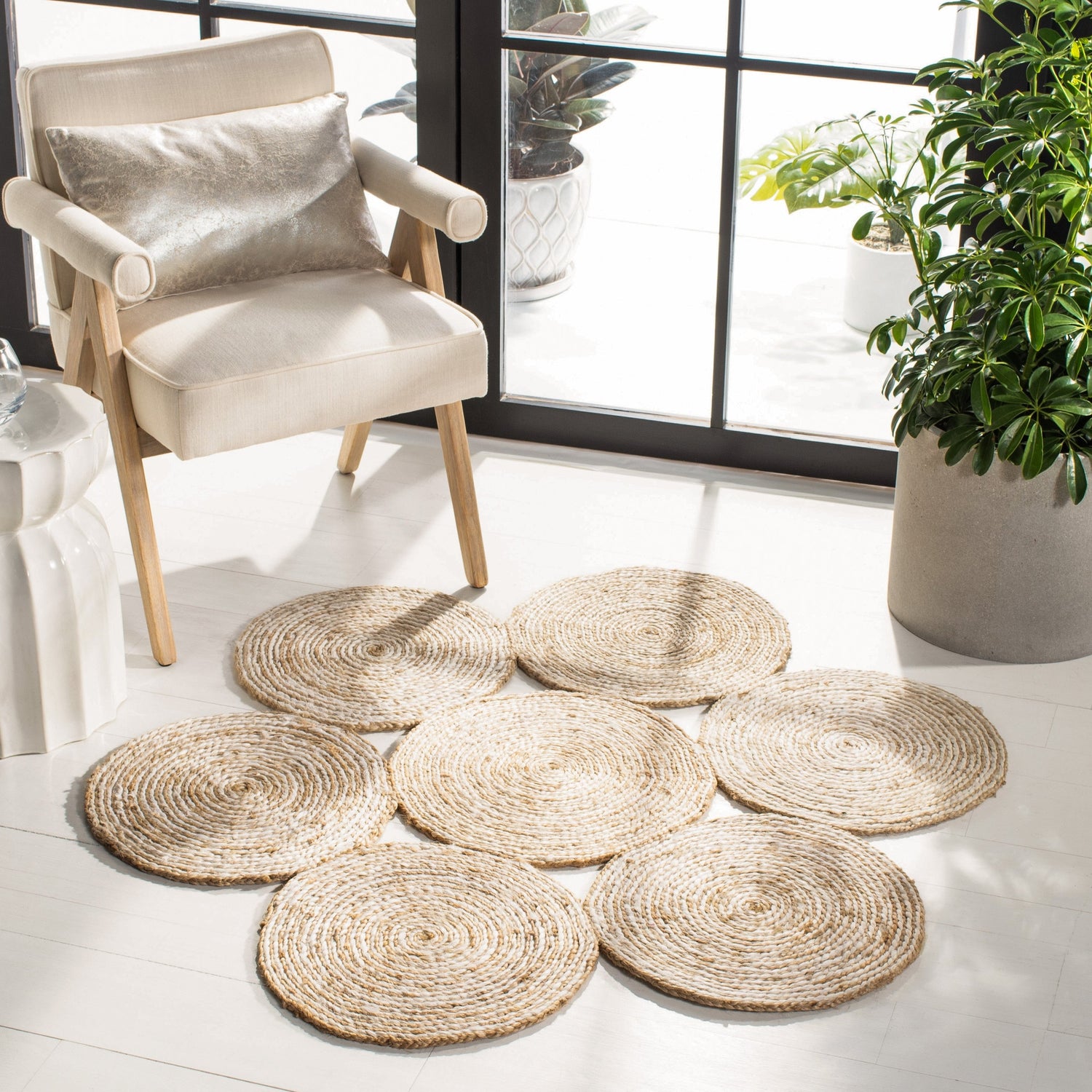 Safavieh Natural Fiber Nf164B Ivory/Natural Rugs.