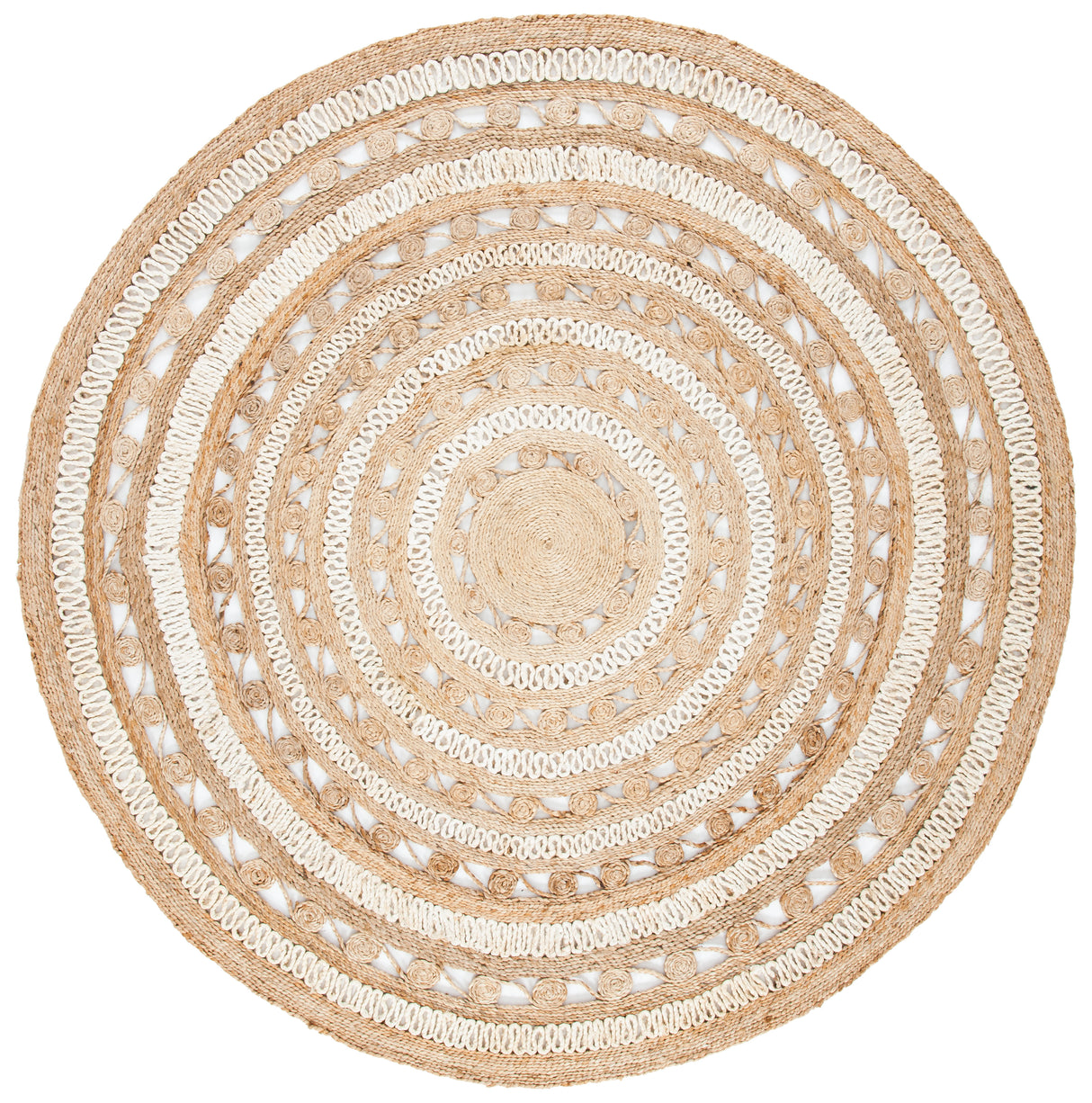 Safavieh Natural Fiber Nf169B Ivory/Natural Rugs.