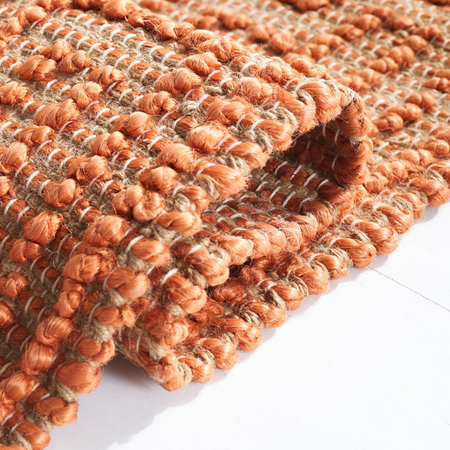 Safavieh Natural Fiber Nf220P Orange/Natural Rug.
