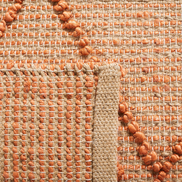 Safavieh Natural Fiber Nf220P Orange/Natural Rug.