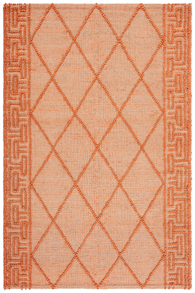 Safavieh Natural Fiber Nf220P Orange/Natural Rug.