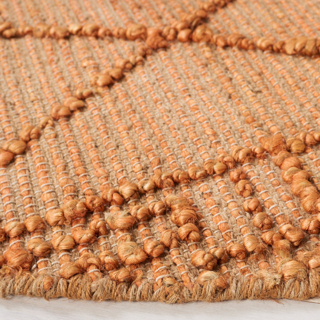 Safavieh Natural Fiber Nf220P Orange/Natural Rug.