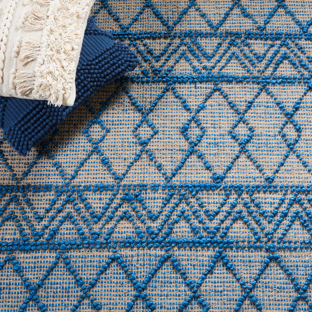 Safavieh Natural Fiber Nf221M Blue/Natural Rug.