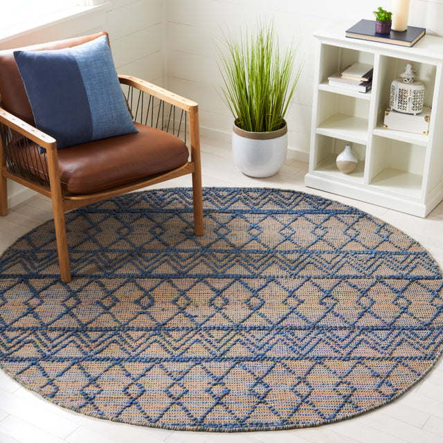 Safavieh Natural Fiber Nf221M Blue/Natural Rug.