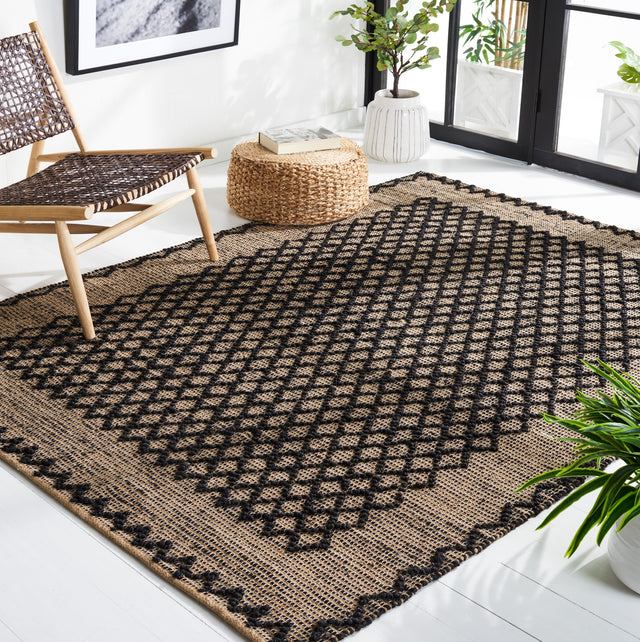 Safavieh Natural Fiber Nf222Z Black/Natural Rug.