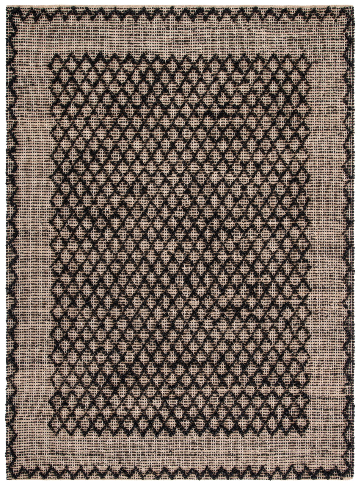 Safavieh Natural Fiber Nf222Z Black/Natural Rug.