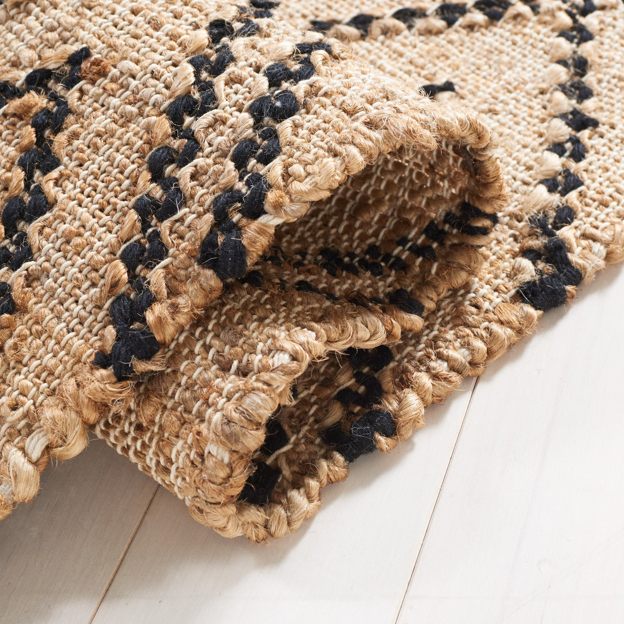 Safavieh Natural Fiber Nf223Z Black/Natural Rug.