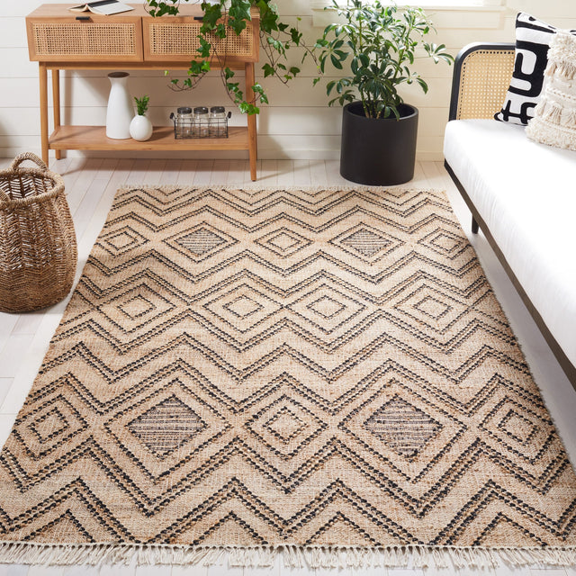Safavieh Natural Fiber Nf223Z Black/Natural Rug.