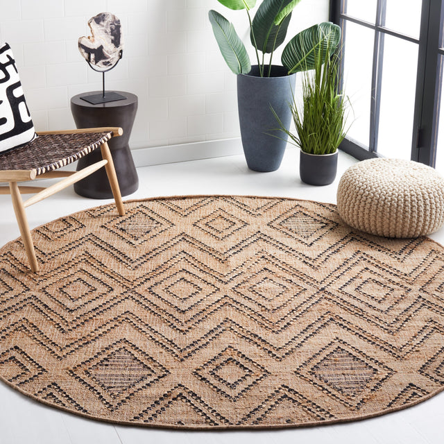 Safavieh Natural Fiber Nf223Z Black/Natural Rug.