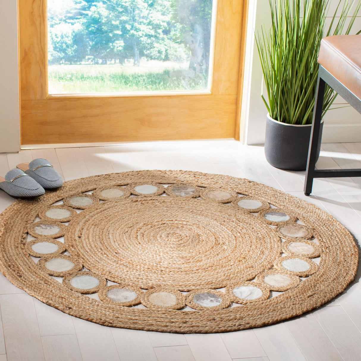 Safavieh Natural Fiber Nf370F Beige/Grey Rugs.