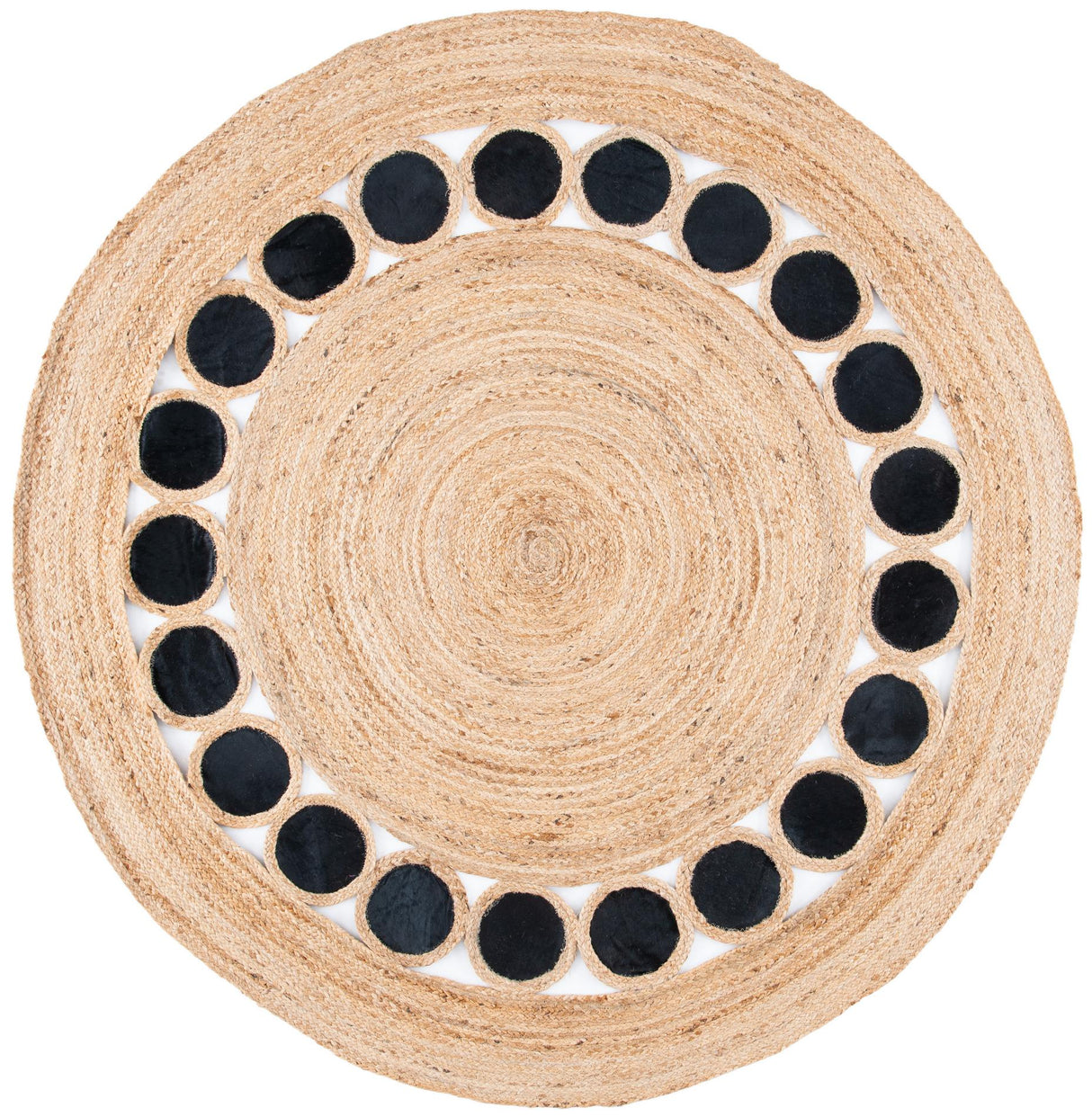 Safavieh Natural Fiber Nf370Z Beige/Black Rugs.