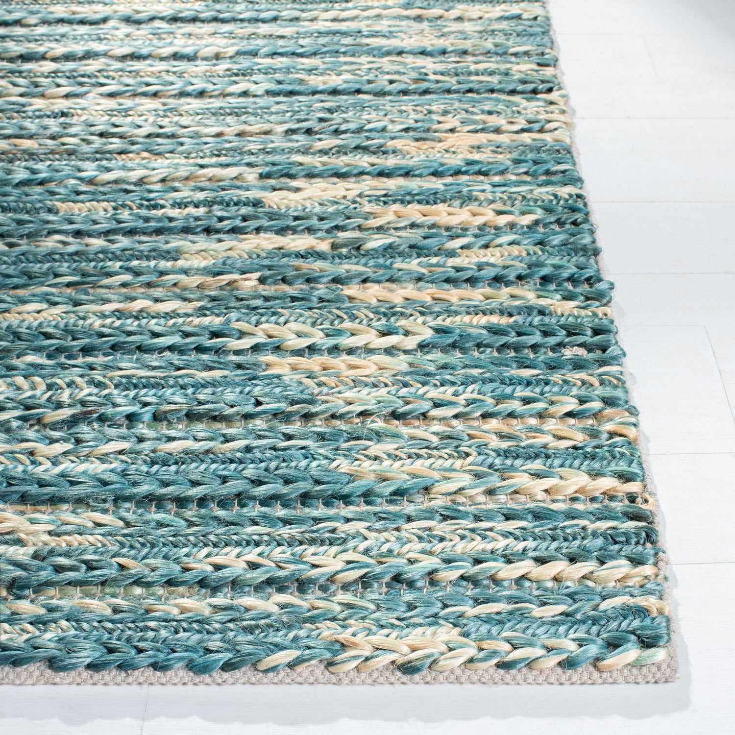 Safavieh Natural Fiber Nf376Y Dark Green/Natural Rug.