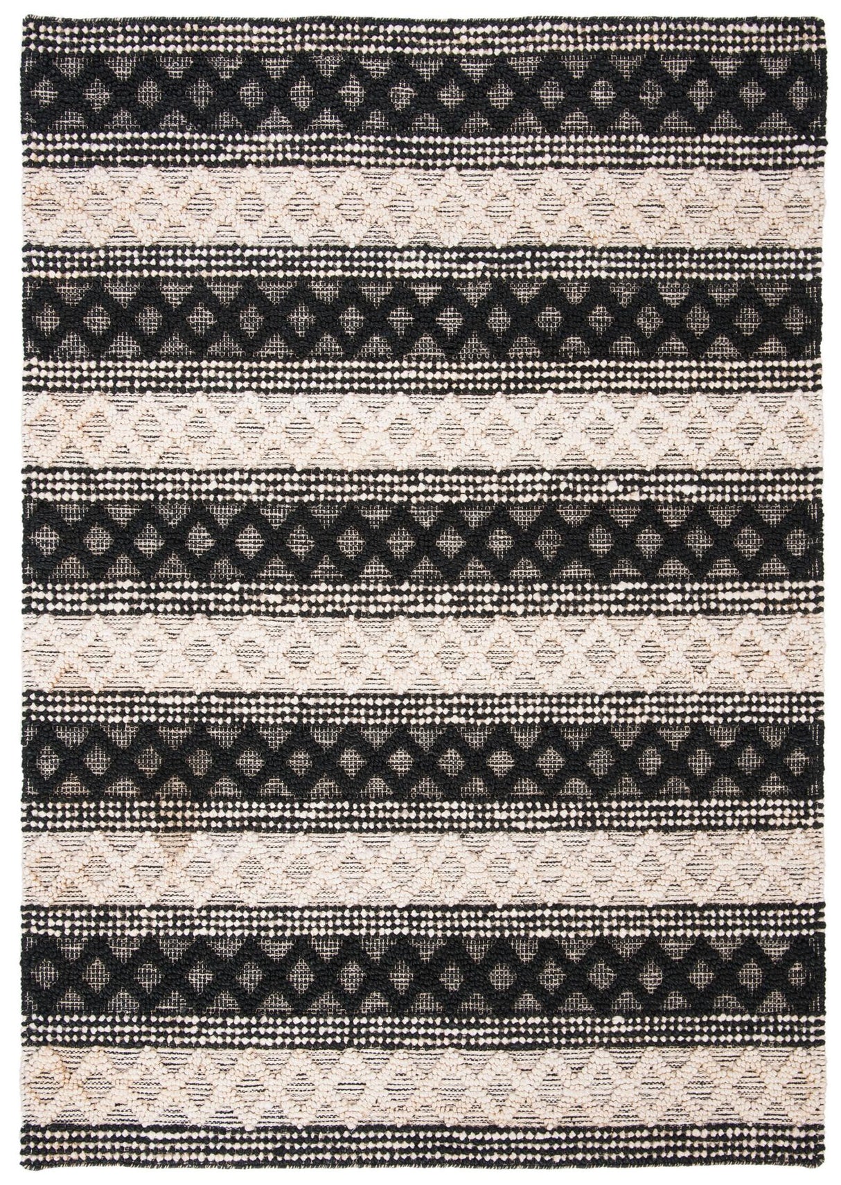 Safavieh Natural Fiber Nf568Z Black/Ivory Rugs.