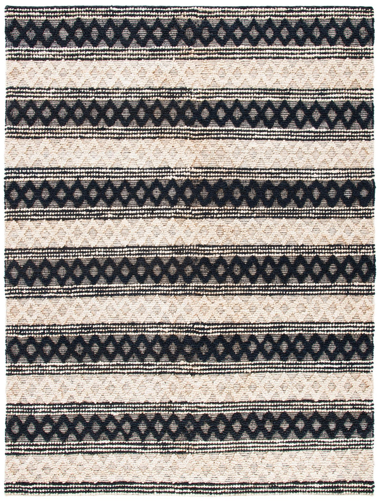 Safavieh Natural Fiber Nf568Z Black/Ivory Rugs.