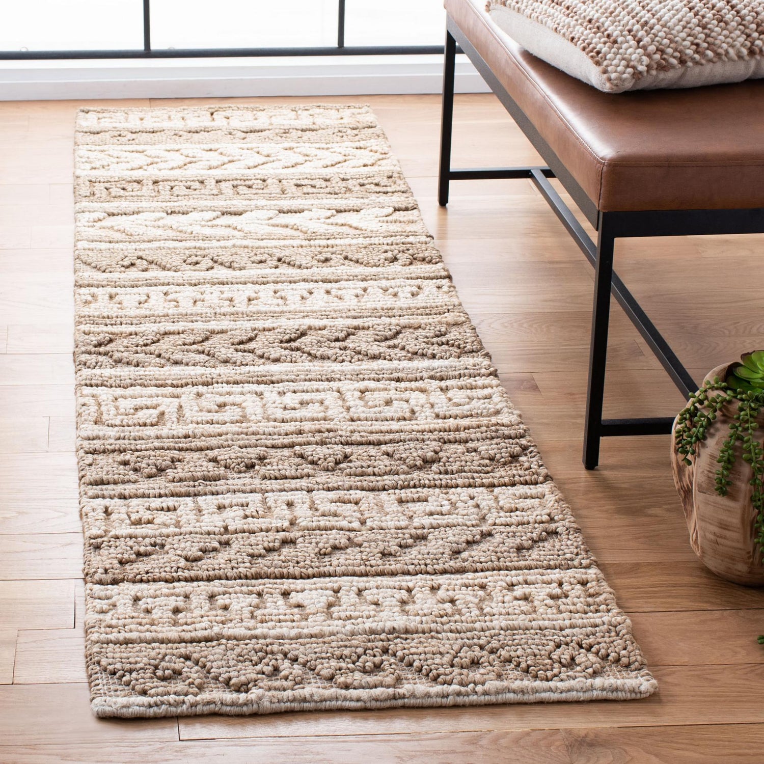 Safavieh Natural Fiber Nf589Y Green/Ivory Rugs.