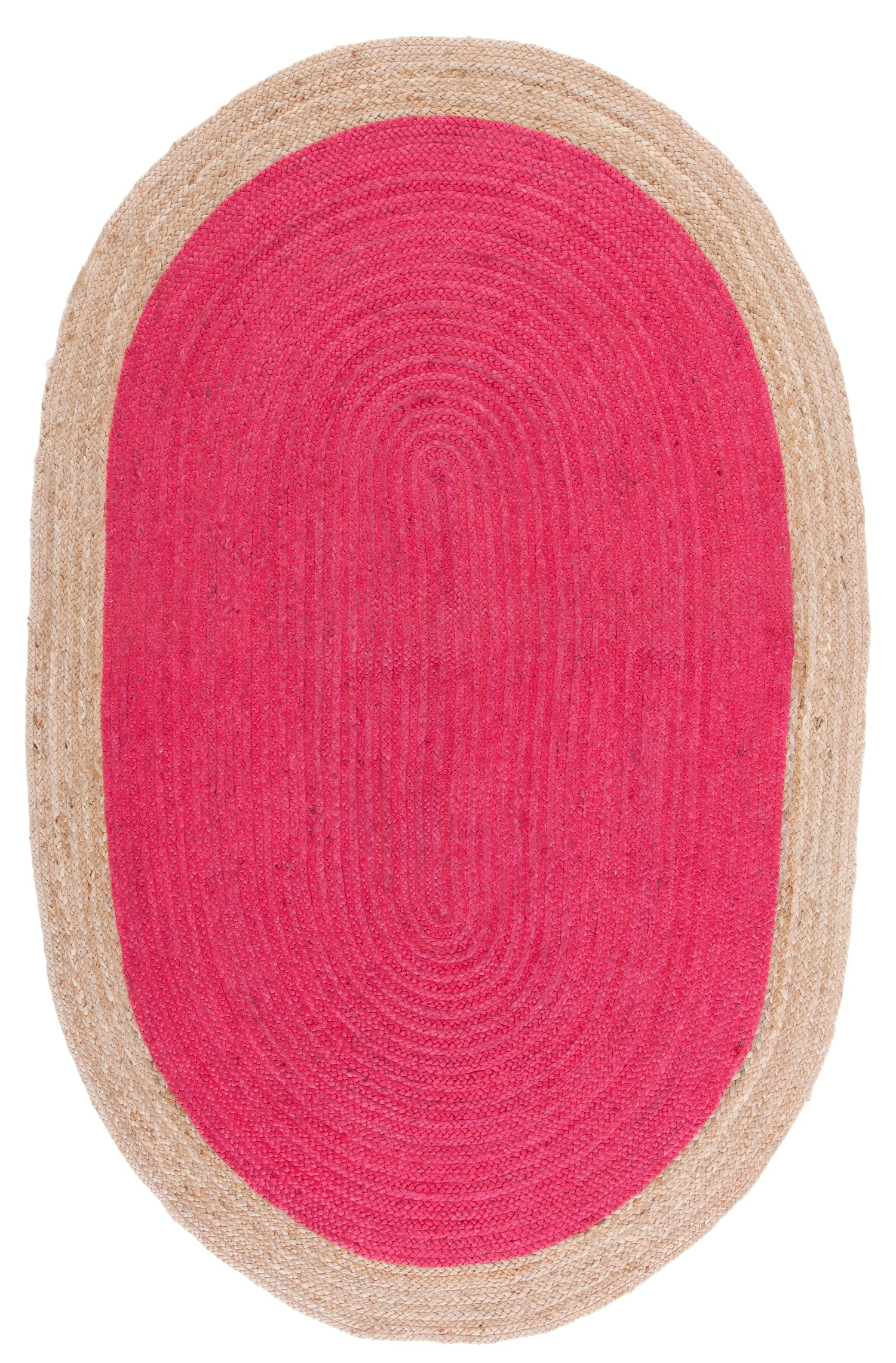 Safavieh Natural Fiber Nf801C Fuchsia/Natural Rug.