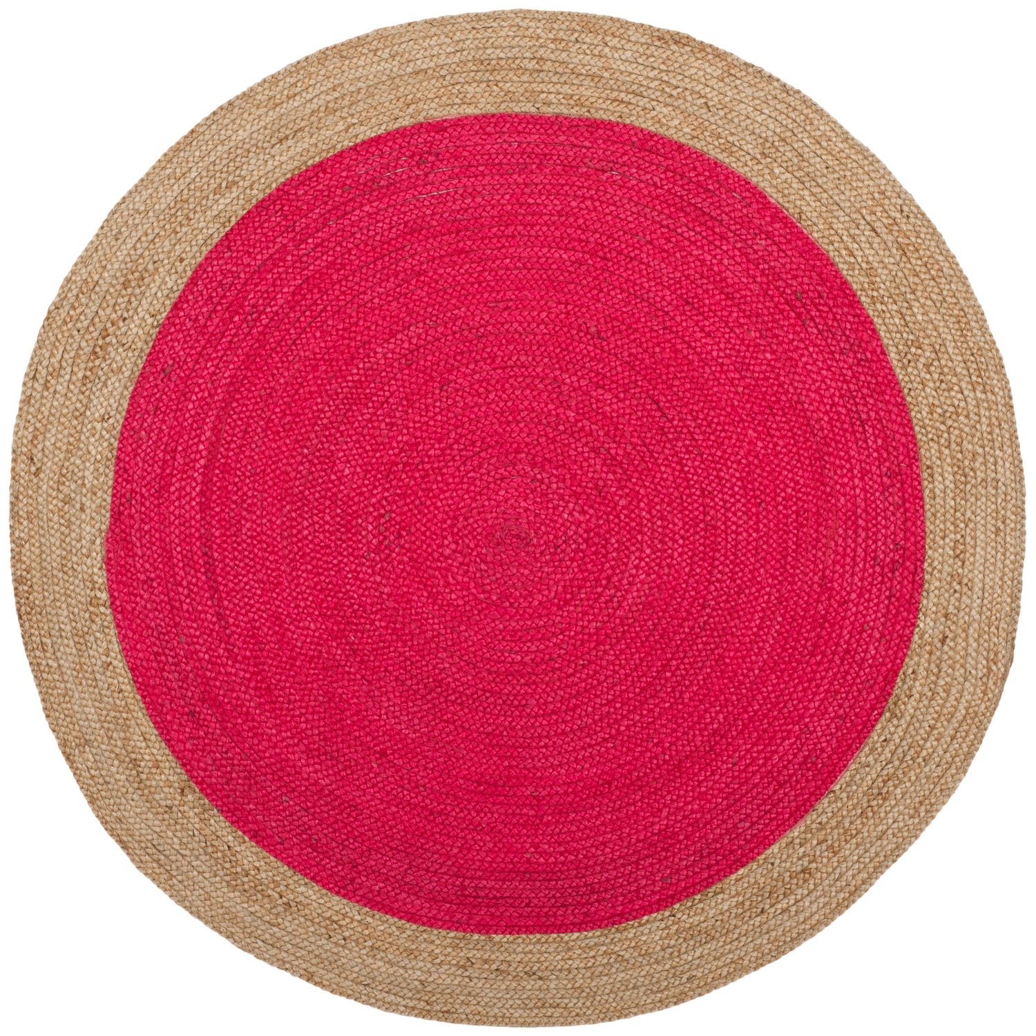Safavieh Natural Fiber Nf801C Fuchsia/Natural Rug.