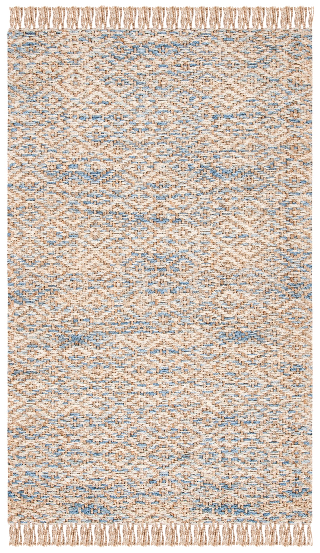 Safavieh Natural Fiber Nf822A Natural/Blue Rugs.