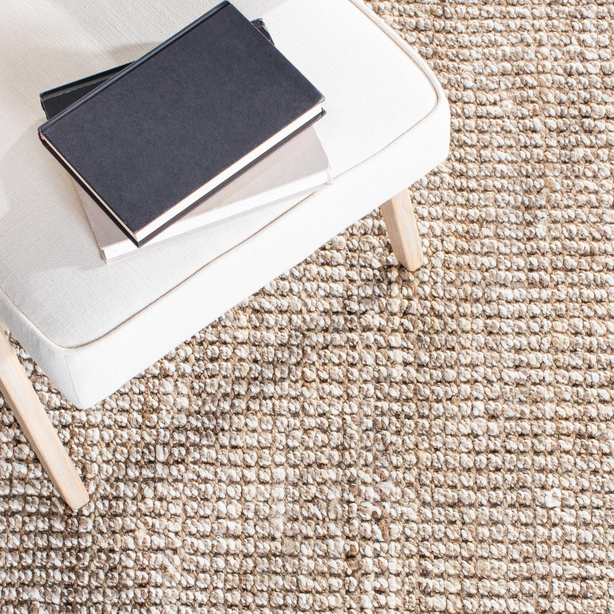 Safavieh Natural Fiber Nf825F Grey/Beige Rug.